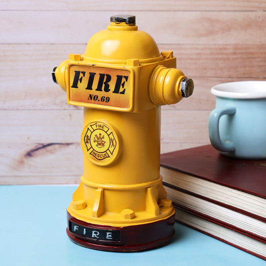 Yellow Large Vintage Fire Hydrant Decor Showpiece