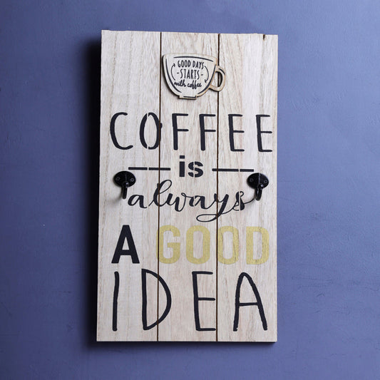 Good Coffee Wall Hanging Key Holder