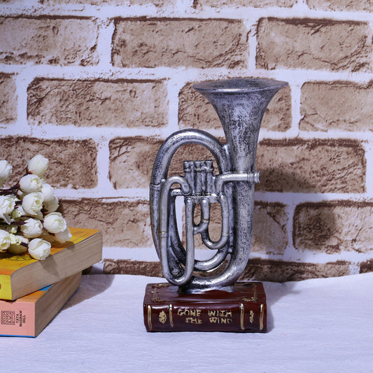 Silver Trumpet Vintage Décor Showpiece