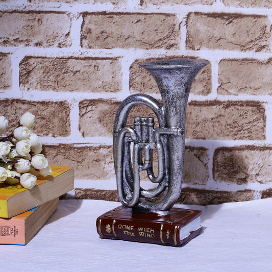 Silver Trumpet Vintage Décor Showpiece