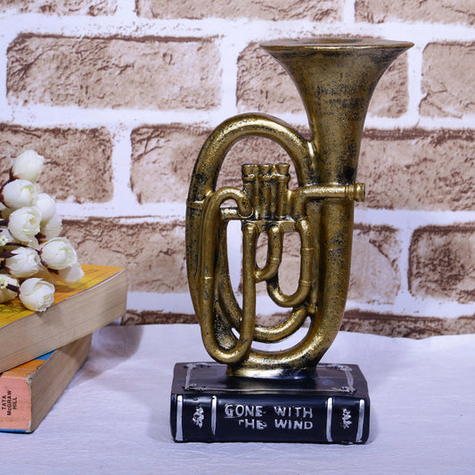 Gold Trumpet Decor Showpiece