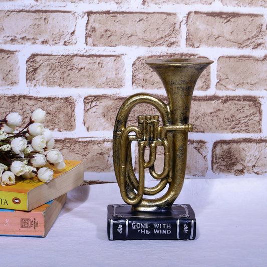 Gold Trumpet Decor Showpiece