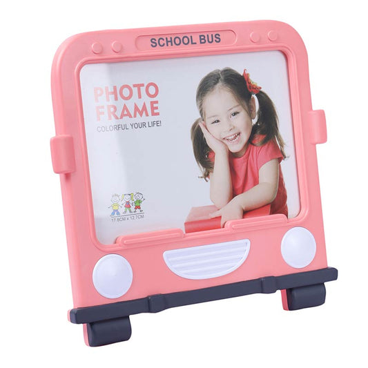 Lucia Square School Bus Photo Frame