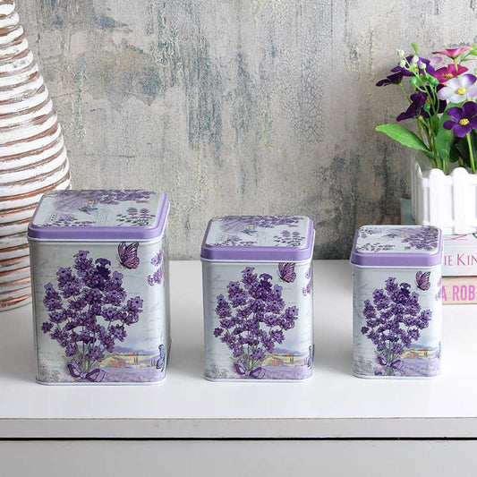 Lavender Storage Tins | Set of 3