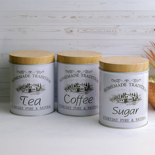 Homemade Tradition Vintage Storage Canisters | Set of 3