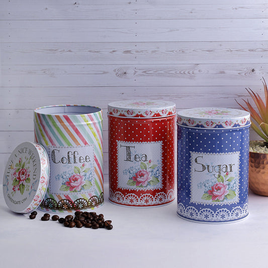 Botanical Bliss Kitchen Storage Canisters  | Set of 3