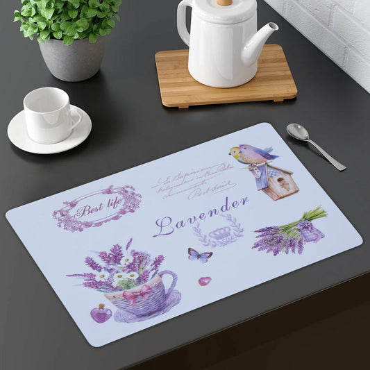 Charming Rustic Lavender Fields Tablemats | Set of 6