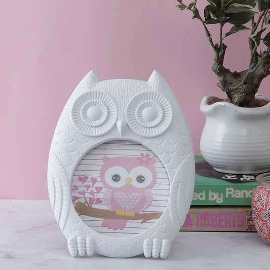 Modern Owl Round Photo Frame