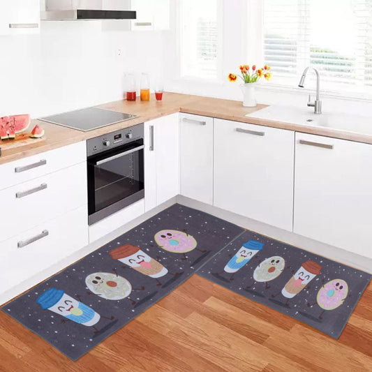Coffee and Donuts Delight Kitchen Floor Mats | Set Of 2