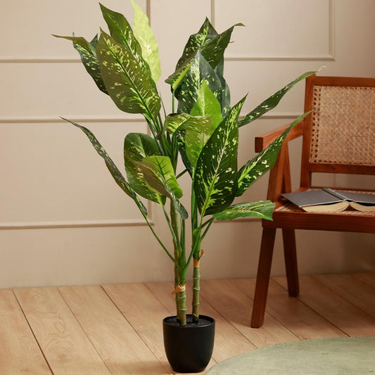 The Dyra | 4 ft. tall Artificial Dieffenbachia Plant