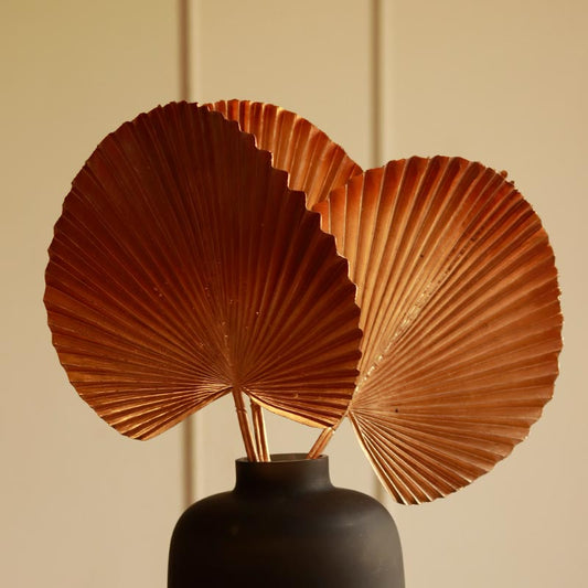 Rust Gold Palm Leaves | Set of 3