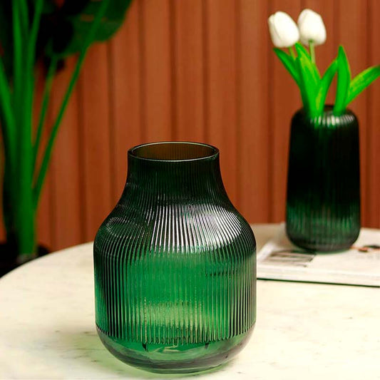 The Petite Arc Sage | Green Glass Vase