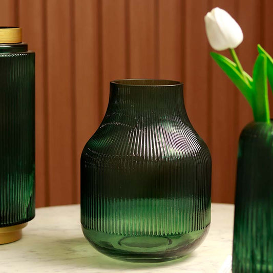 The Petite Arc Sage | Green Glass Vase