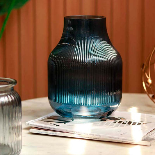 The Petite Arc Cyan | Blue Glass Vase