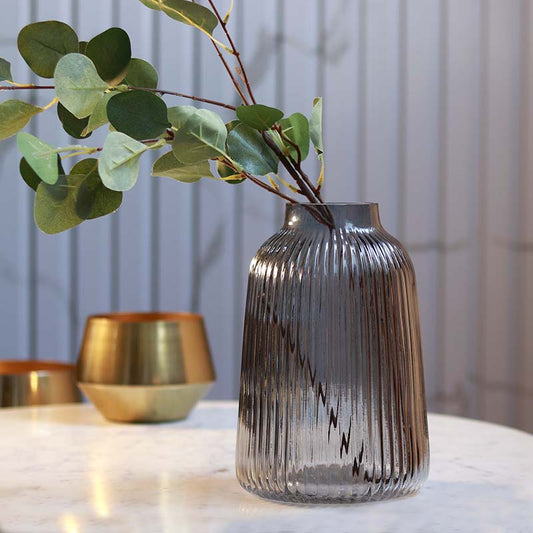 The Fringe Slate | Grey Glass Vase