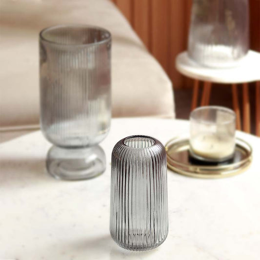 The Petite Slate | Grey Glass Vase