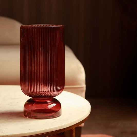 The Mesa Cabernet | Ruby Glass Vase