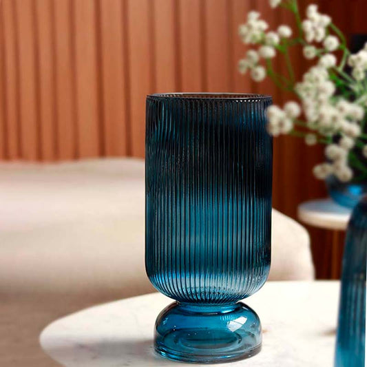 The Mesa Azure | Blue Glass Vase