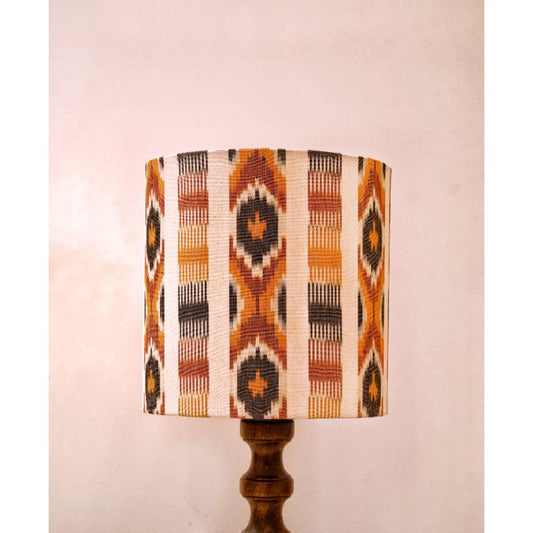 Brushstroke Ikat Pendant Lampshade With Black Pendant Fitting