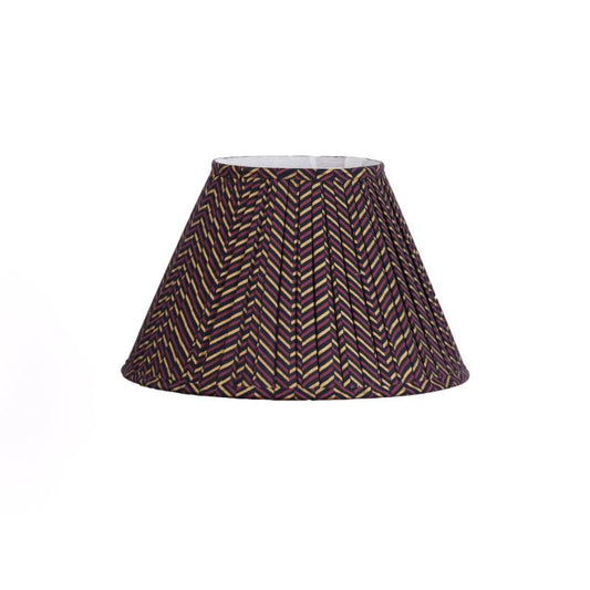 Black Chevron Block Print Pleated Empire Lampshade