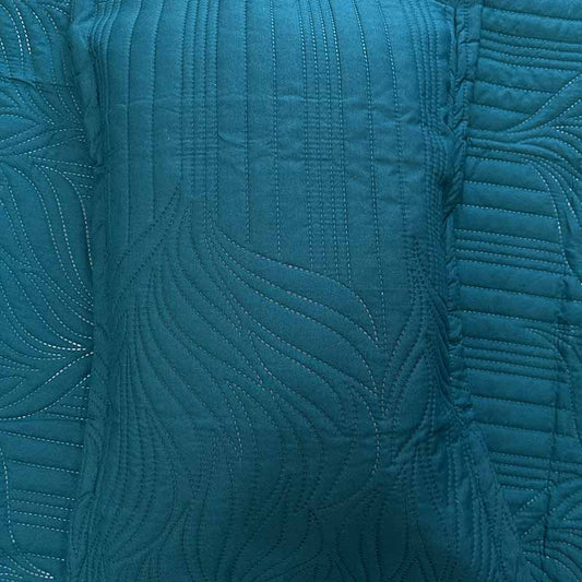 Teal Bedcover With 2 Pillowcases