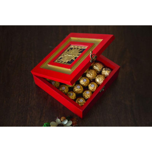 Red Wooden Chocolate Box