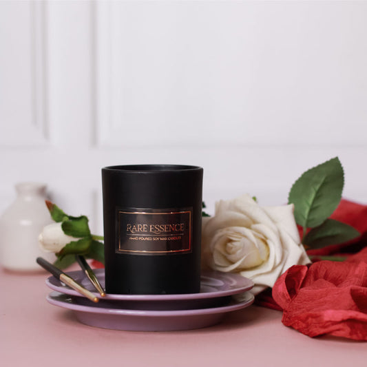 Black Frosted Jar Scented Candle | Multiple Fragnance