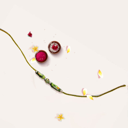 Pottery Moti Rakhi | Multiple Colors