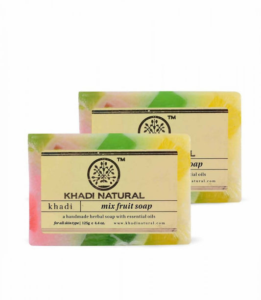 Khadi Natural Herbal Mix Fruit Soap - 125 gm - Pack of 2