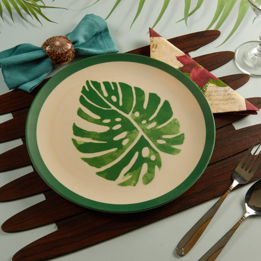 Bamboo Wooden Fibre Plate | Set of 6 | Multiple Sizes