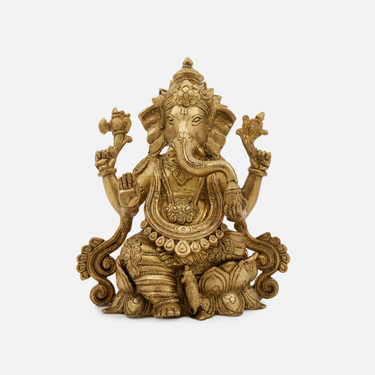 Brass Beautiful Lord Ganesha Showpiece