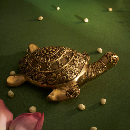 Big Brass Tortoise Showpiece