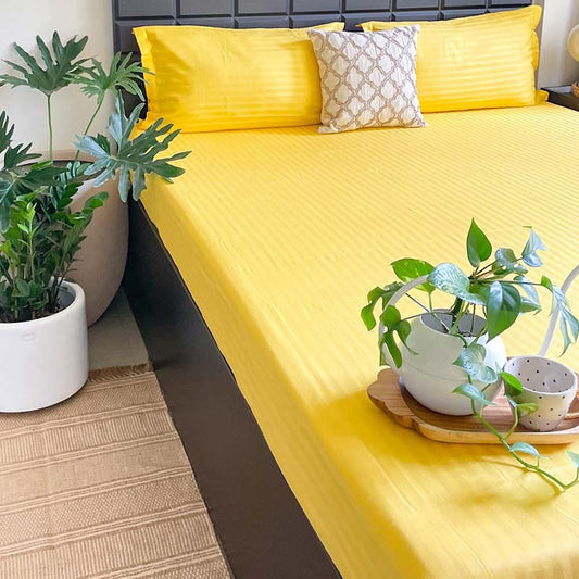 Spectra Yellow Striped Bedding Set