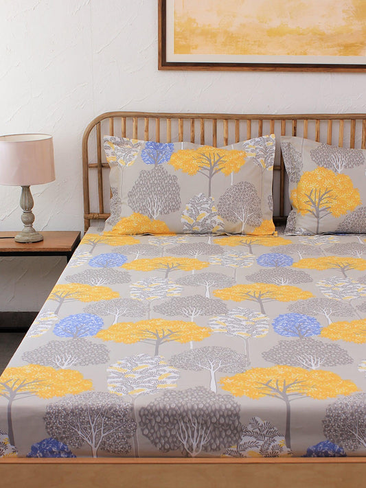 Saptaparni | Double Bedsheet & 2 Pillow Covers | Multiple Colors