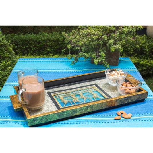 Handcrafted Gold Leafing Serving Tray