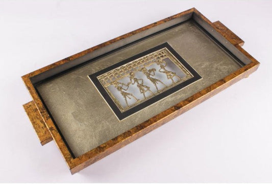 Handcrafted Gold Leafing Serving Tray