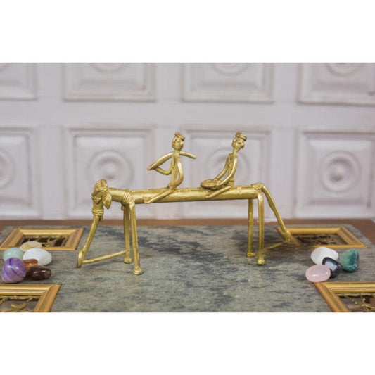 Two Rider on Elephant Decorative Show Piece