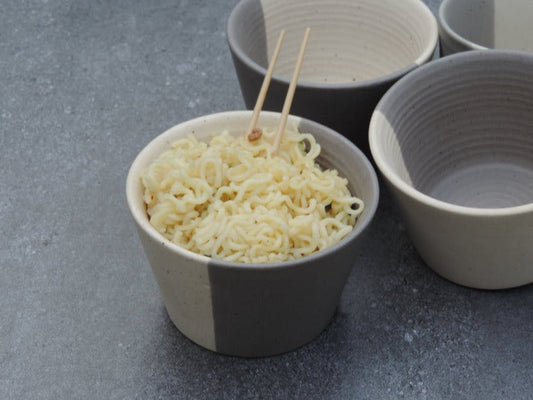 Half N Half Grey Bowls | Set of 2