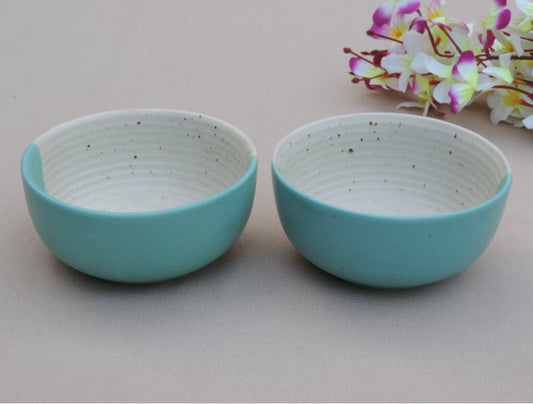 Half N Half Blue Bowls | Set of 2