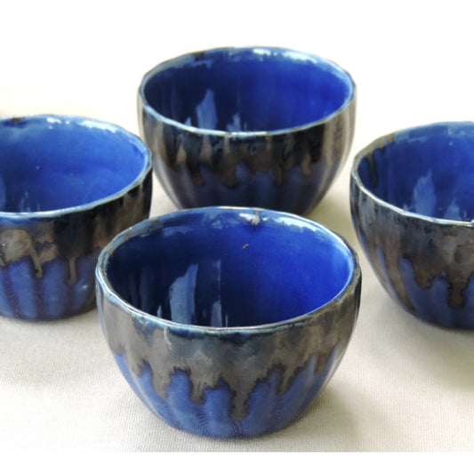 Blue Ceramic Bowls | Set of 4