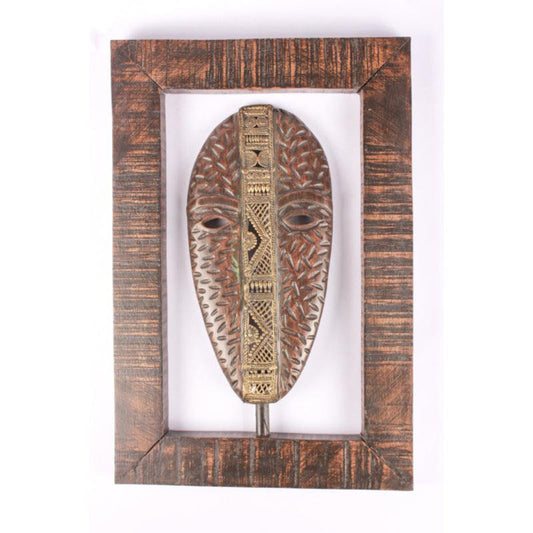 Good Luck Mask Tribal Man Wall Frame