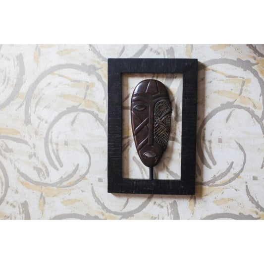 Good Luck Mask Tribal Lady Wall Frame