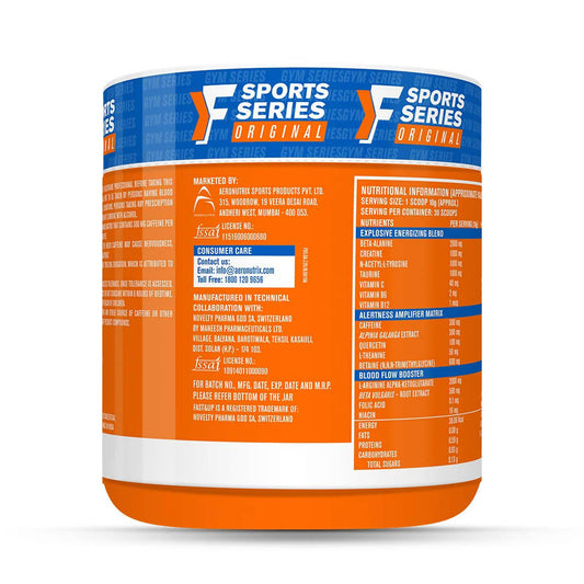 Fast&Up Pre-Workout Supplement -300 gm