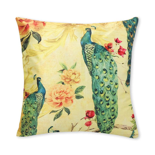 Carmelo Ethnic Design Silk Dupion Cushion Covers | 16 x 16 Inch | Set Of 2