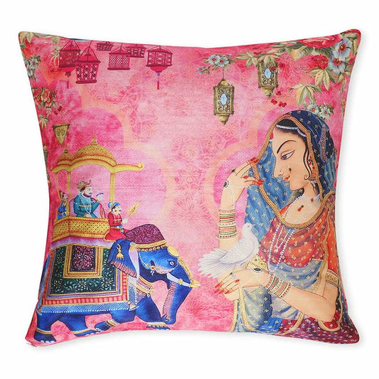 Fernado  Ethnic Design Silk Dupion Cushion Covers | 16 x 16 Inch | Set Of 2