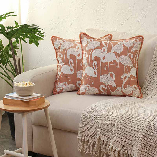 Jacana Cushion Covers | 16 x 16 Inches | Single, Set Of 2