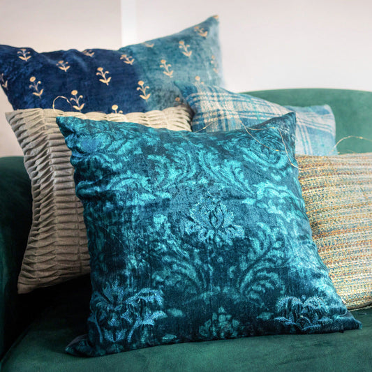 Peacock Regal Cushion Cover | 16 Inches, 20 Inches, 24 Inches