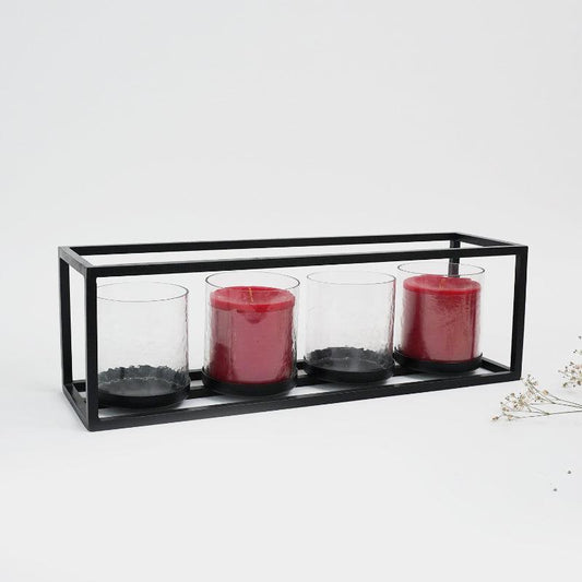 Caged Quatro Candle Stand