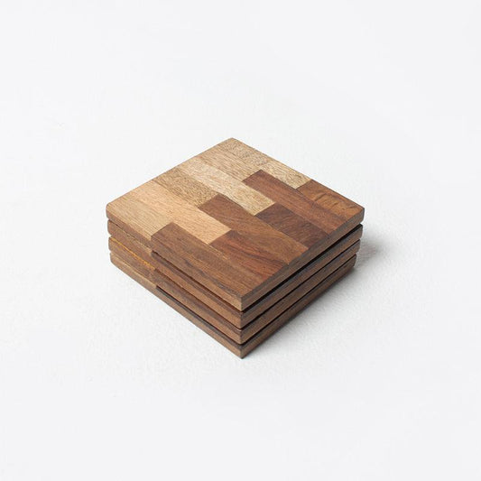 Classic Wooden Coasters | Set of 4 | Multiple Designs