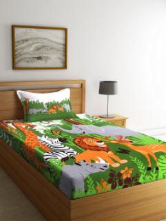 Zoo Print Bedsheet | Single Bedsheet